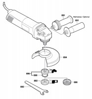 Bosch 0 601 801 016 GWS 9-125 Angle Grinder Spare Parts